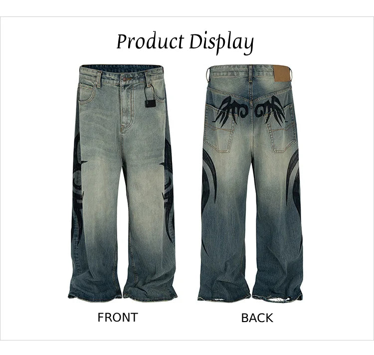 Faded Tribal Jeans